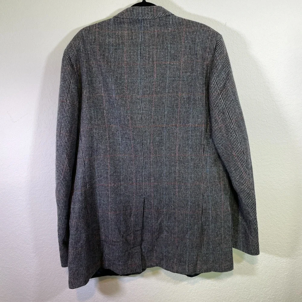 Hunter‎ Haig Blazer Coat Men's Multicolor Button Up Long Sleeve 100%Pure Wool